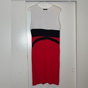 Acevog Sleeveless Maxi Dress - Red, Black, White